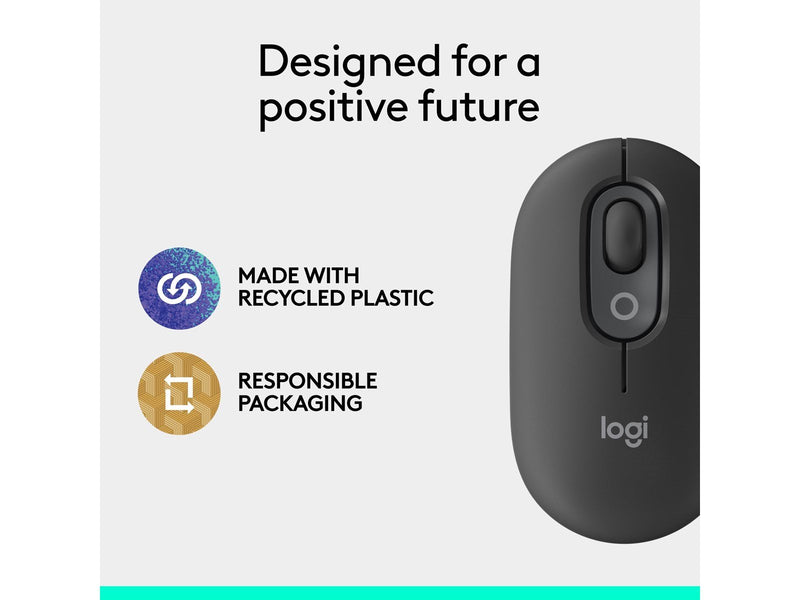 Logitech POP Mouse with Emoji - Graphite - Maus (Schwarz)