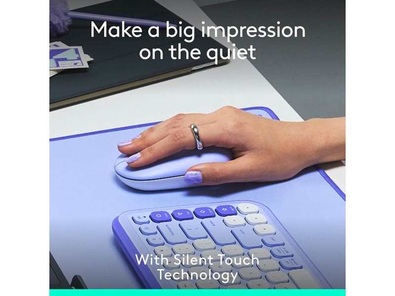 Logitech POP Mouse with Emoji - Lilac - Maus (Lila)