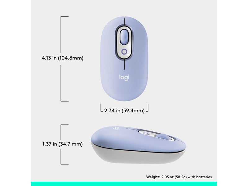 Logitech POP Mouse with Emoji - Lilac - Maus (Lila)