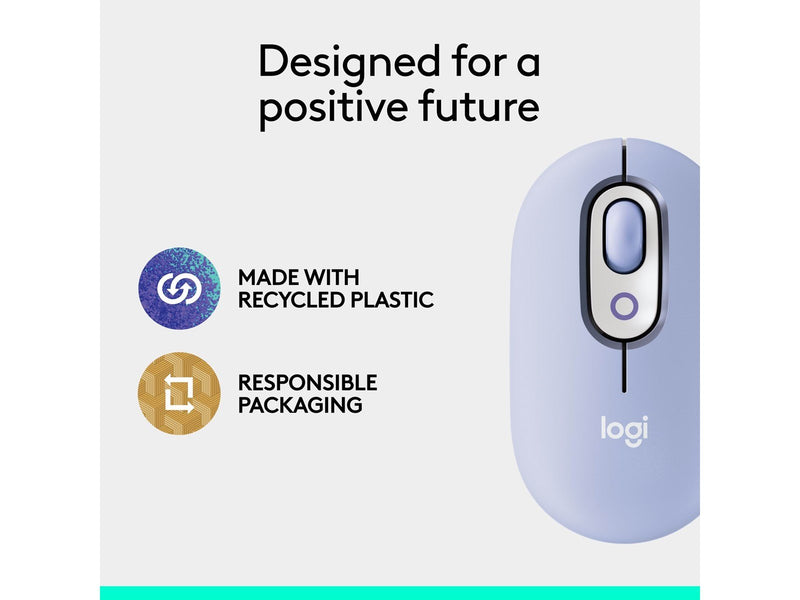 Logitech POP Mouse with Emoji - Lilac - Maus (Lila)