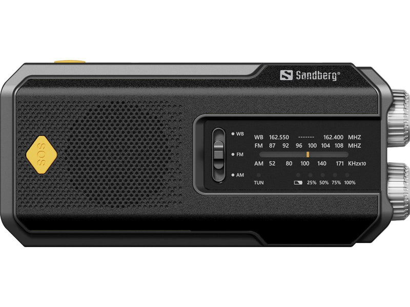 Sandberg Survivor Radio All-in-1 2000 - AM/FM - Mono - schwarz