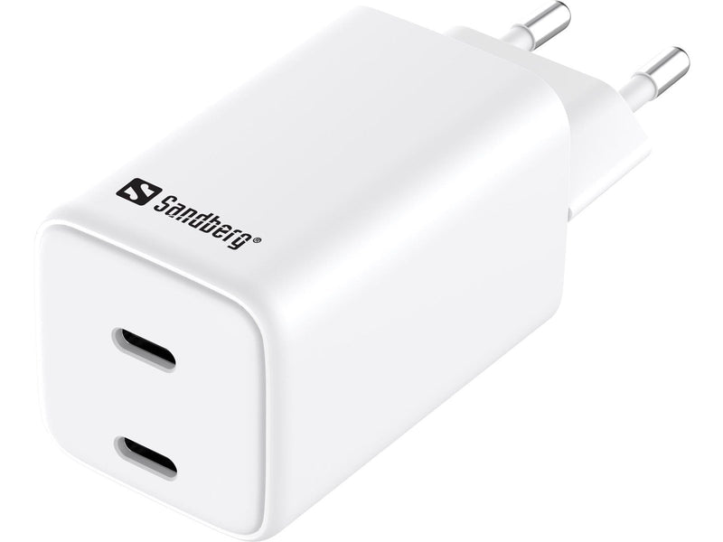 Sandberg 2-Port USB-C AC Charger