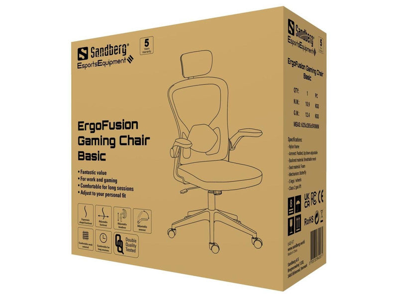 Sandberg ErgoFusion Gaming Chair Gaming Stuhl - Mesh fabric