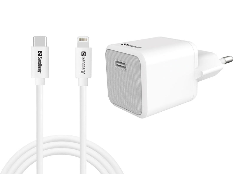Sandberg 20W USB-C Charger (Includes USB-C to Lightning Cable - 1m)