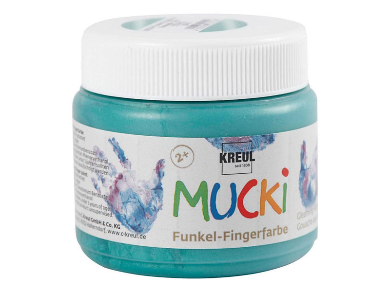 Creativ Company Mucki Finger Paint - Green Metallic 150ml