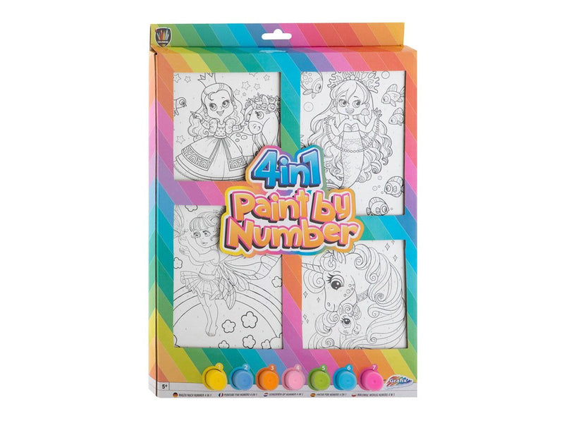 Grafix Painting by Numbers 4in1 - Fantasy World