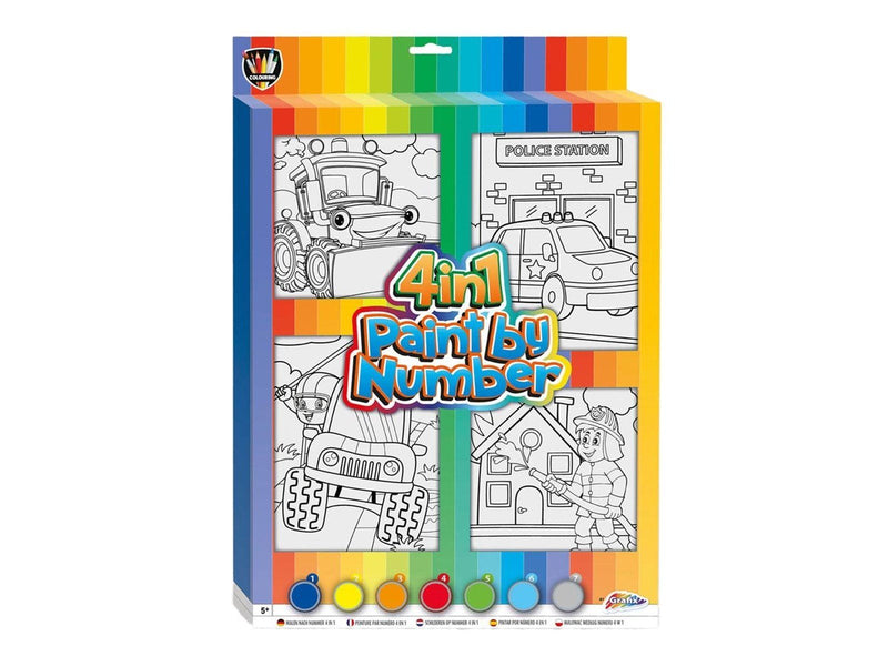 Grafix Painting by Numbers 4in1 - Vehicles
