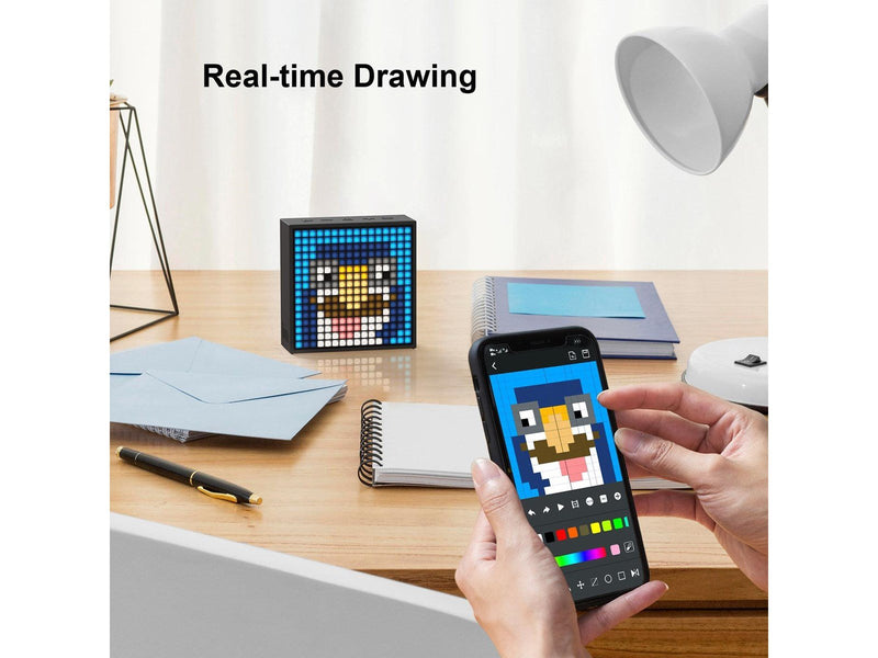 Divoom - Timebox-Evo Pixel Art Speaker 16x16 DIY LED Display Alarm Clock Box - Wecker
