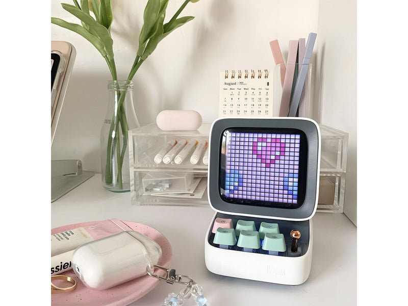 Divoom Ditoo-Pro Retro Pixel Art Bluetooth Speaker - White