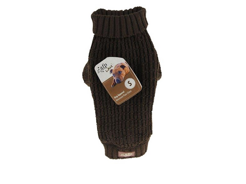 AFP All For Paws - Knitted Dog Sweater Fishermans Brown XXXL 51cm