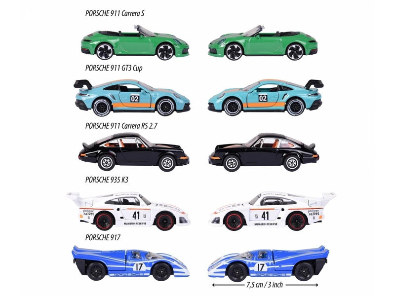 Majorette Porsche Edition 5 Pieces Giftpack