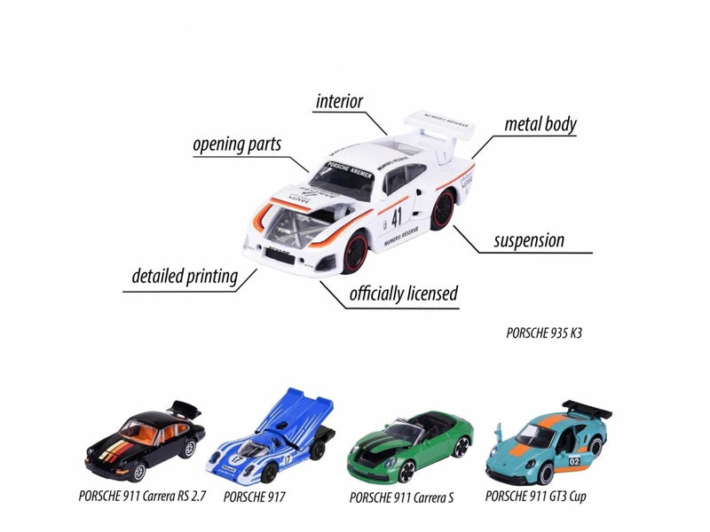 Majorette Porsche Edition 5 Pieces Giftpack