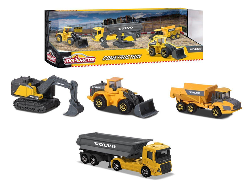 Majorette Volvo Construction 4 Pieces Giftpack