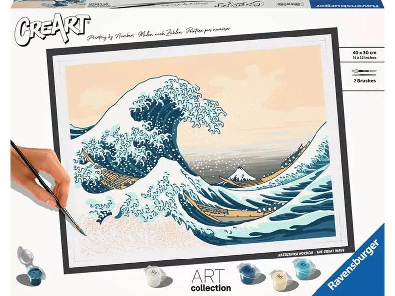 Ravensburger CreArt Painting by Numbers - Hoksusai: The Great Wave