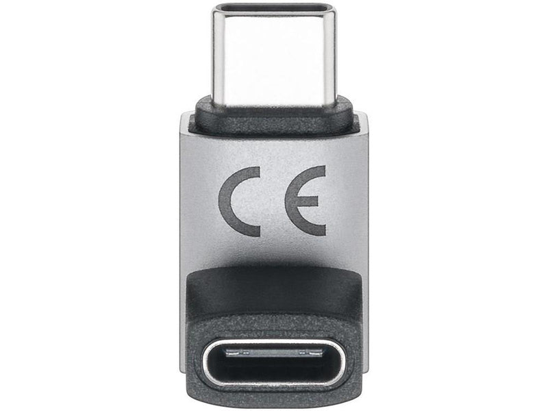 Pro USB-C - USB4 - 90° short - adapter - silver