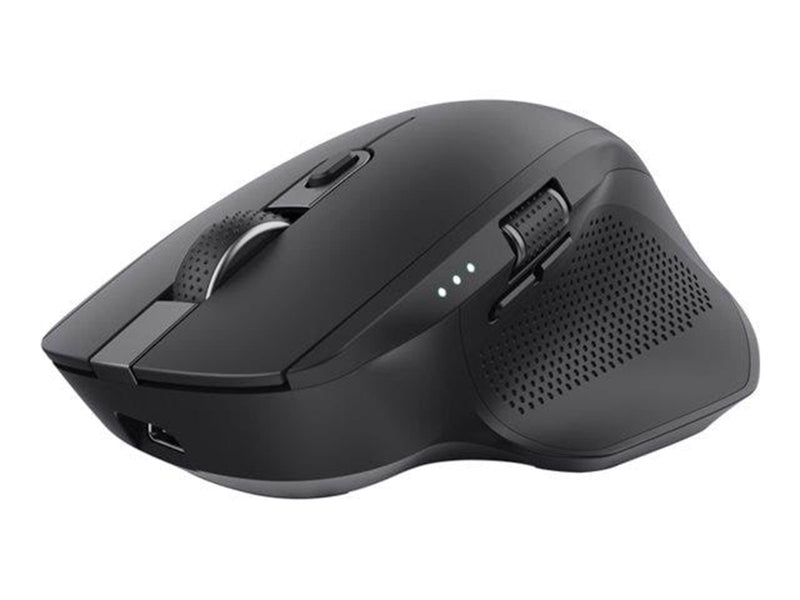 Trust Ozaa+ - mouse - multi-device - Bluetooth 2.4 GHz - black - Maus (Schwarz)