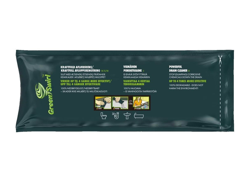 GreenSwirl Powerful drain cleaner - 2 dosing bags of 233 g