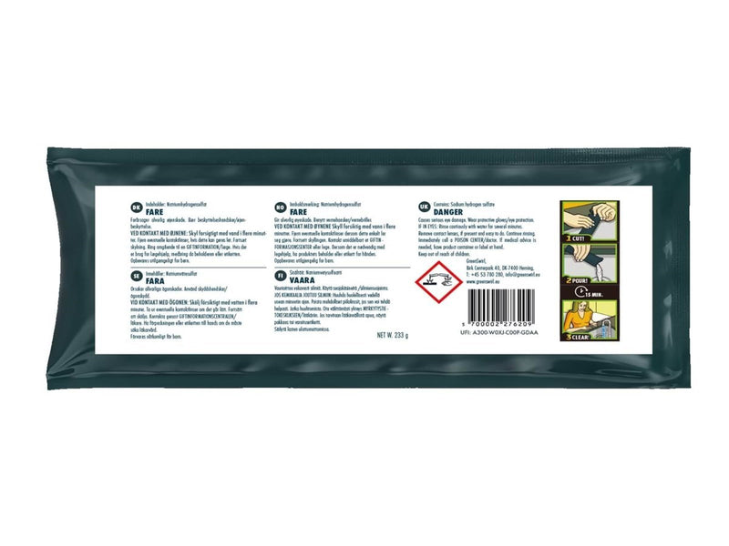 GreenSwirl Powerful drain cleaner - 2 dosing bags of 233 g