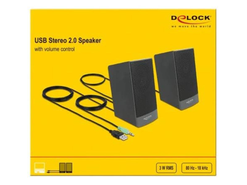 DeLOCK Speakers - for PC - Schwarz