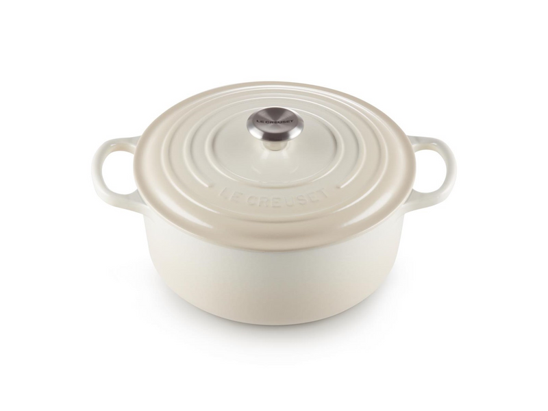 Le Creuset - Signature Round Cast Iron Casserole 26 cm - Meringue
