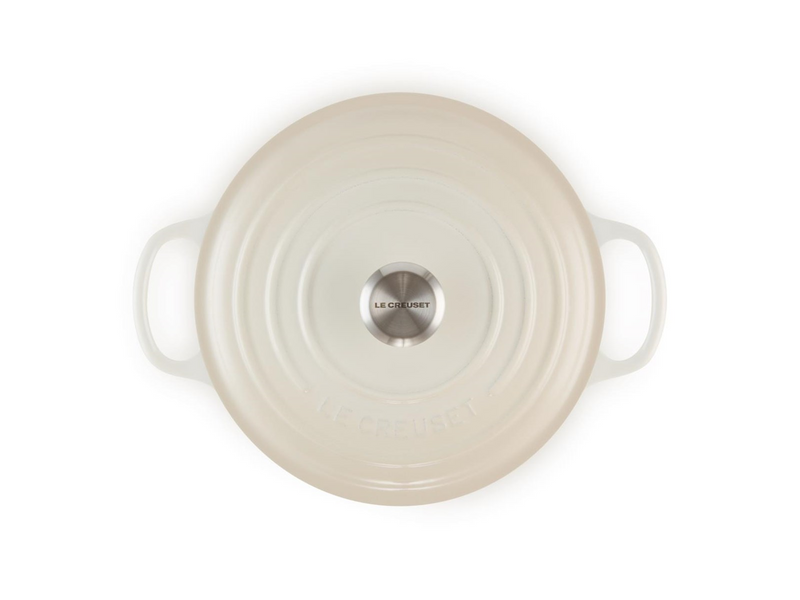 Le Creuset - Signature Round Cast Iron Casserole 26 cm - Meringue