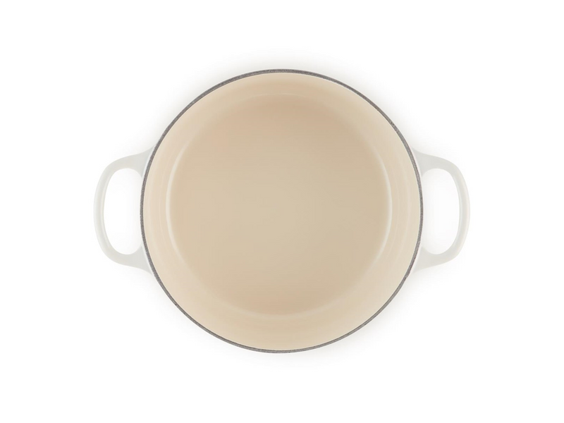 Le Creuset - Signature Round Cast Iron Casserole 26 cm - Meringue