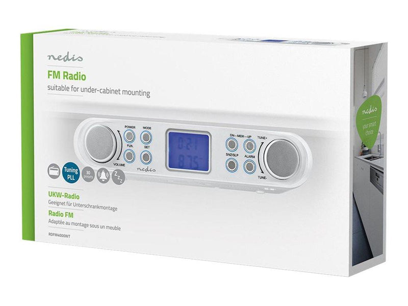 Nedis RDFM4000WT - clock radio - FM - Stereo