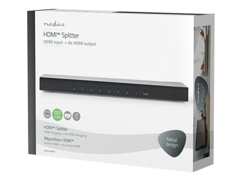 Nedis VSPL3478AT - video/audio splitter - 8 ports
