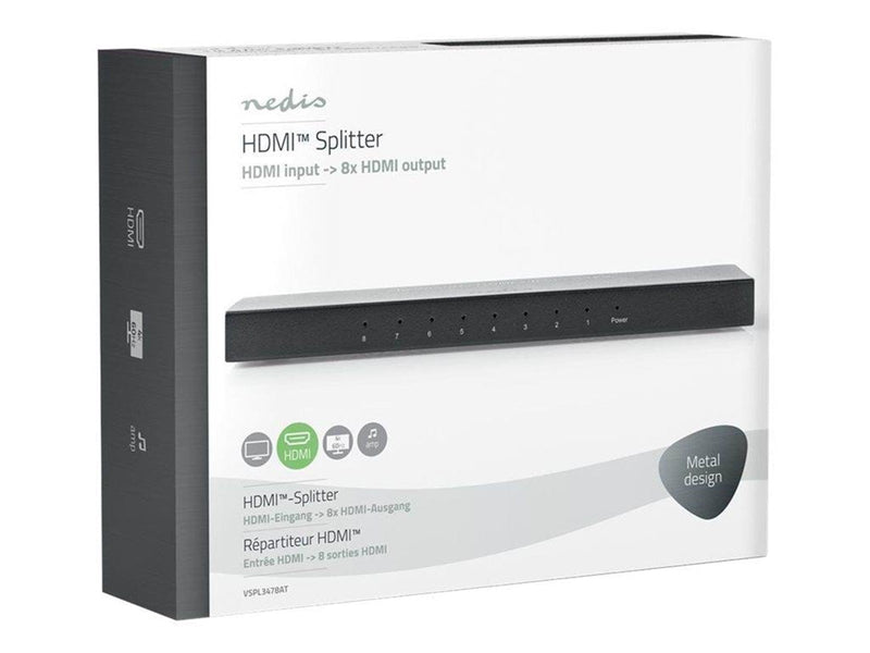 Nedis VSPL3478AT - video/audio splitter - 8 ports