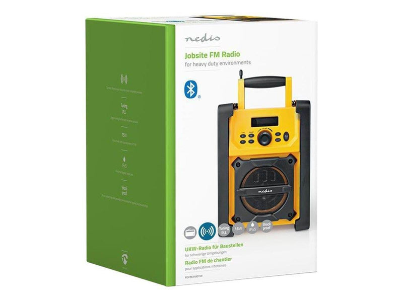 Nedis RDFM3100YW - jobsite radio - Bluetooth - FM - Mono