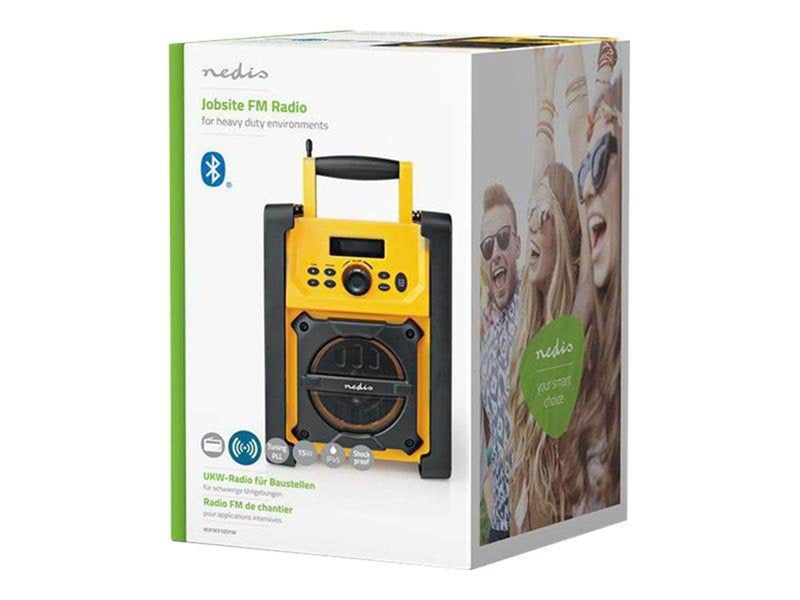 Nedis RDFM3100YW - jobsite radio - Bluetooth - FM - Mono
