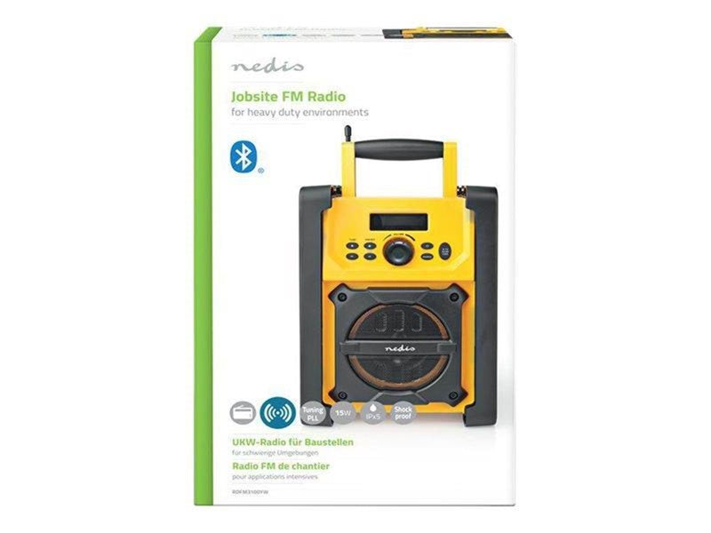 Nedis RDFM3100YW - jobsite radio - Bluetooth - FM - Mono