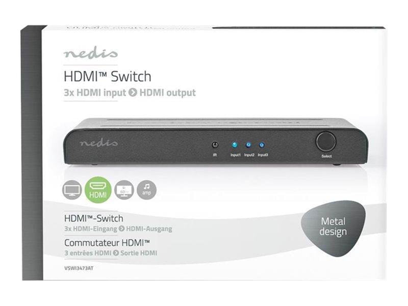 Nedis VSWI3473AT - video/audio switch - 3 ports