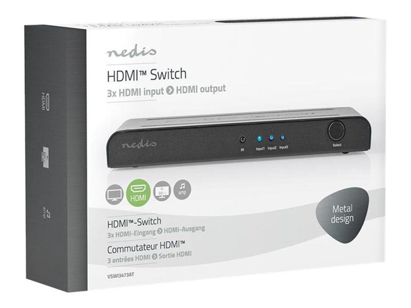 Nedis VSWI3473AT - video/audio switch - 3 ports