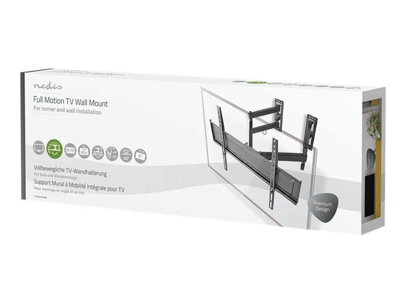 Nedis mounting kit - full-motion - for LCD TV - black 40 kg 70" 100 x 100 mm
