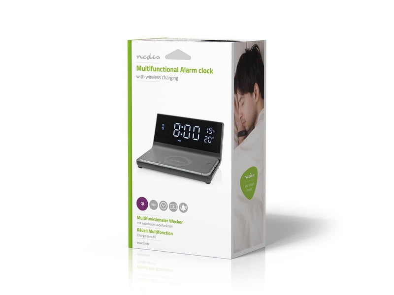 Nedis Alarm clock with wireless charging