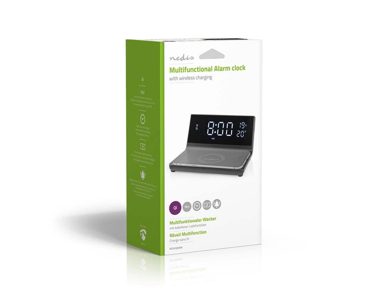 Nedis Alarm clock with wireless charging