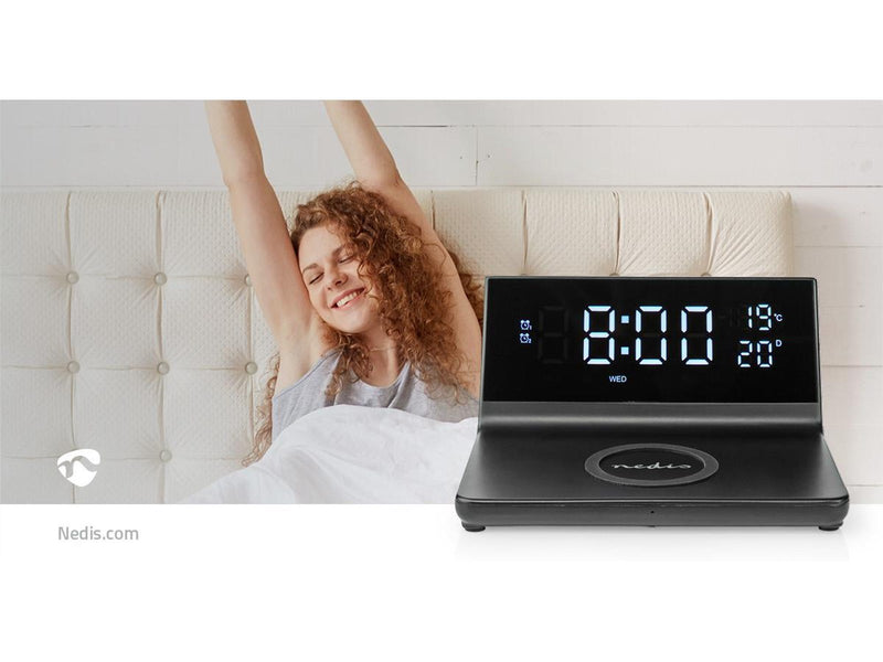 Nedis Alarm clock with wireless charging