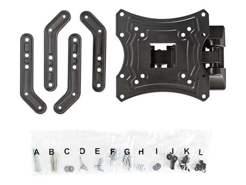 Nedis TVWM1430BK bracket - full-motion - for TV - black 30 kg 55" 100 x 100 mm