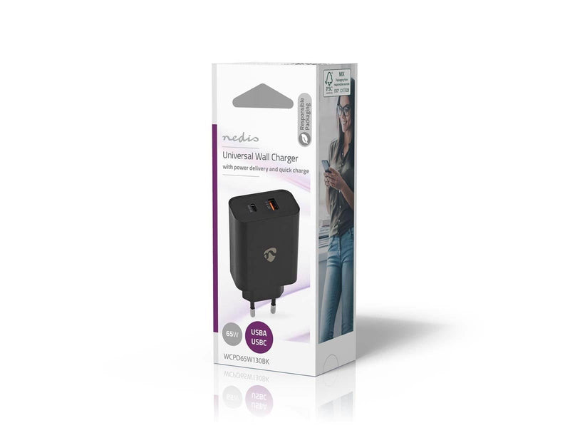 Nedis WCPD65W130BK mobile device charger