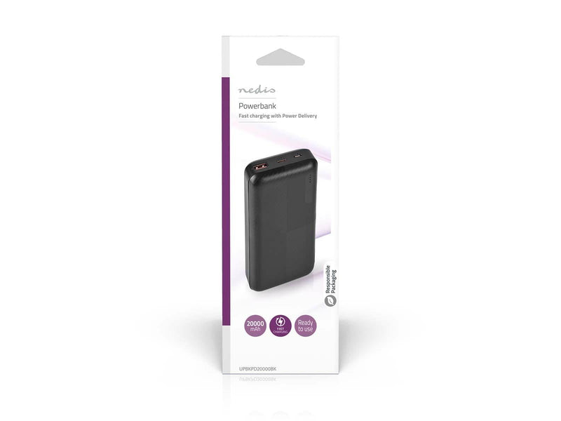 Nedis UPBKPD20000BK power bank Powerbank (Akku) - schwarz - 20000 mAh