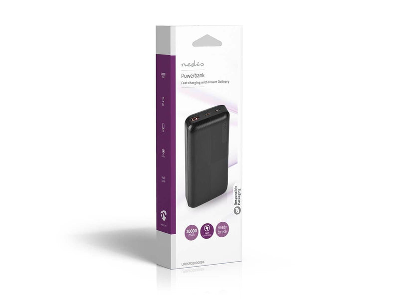 Nedis UPBKPD20000BK power bank Powerbank (Akku) - schwarz - 20000 mAh