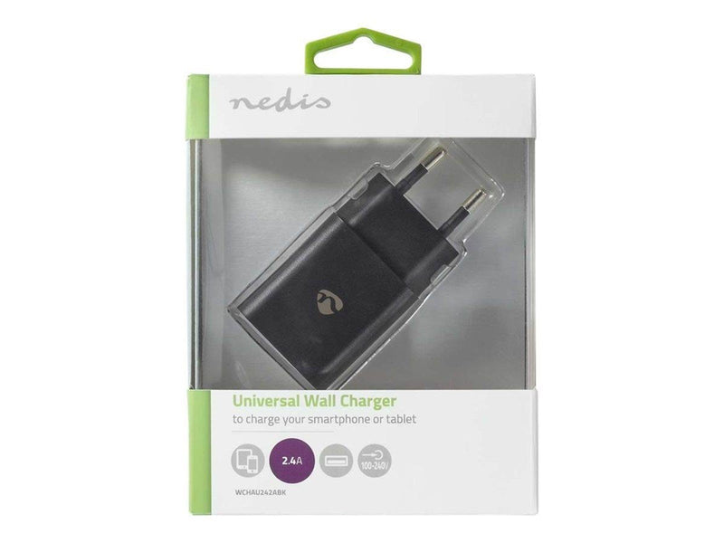 Nedis WCHAU242ABK power adapter - USB - 12 Watt