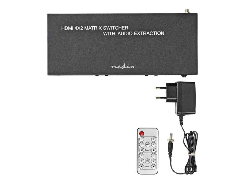 Nedis - video/audio switch - 4 x 2