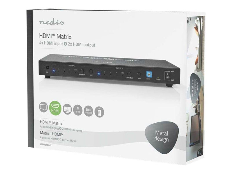 Nedis - video/audio switch - 4 x 2
