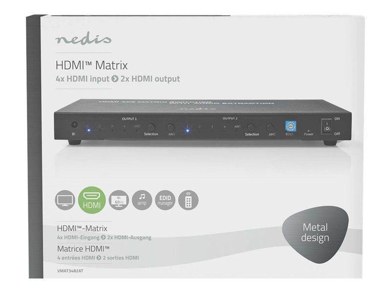 Nedis - video/audio switch - 4 x 2