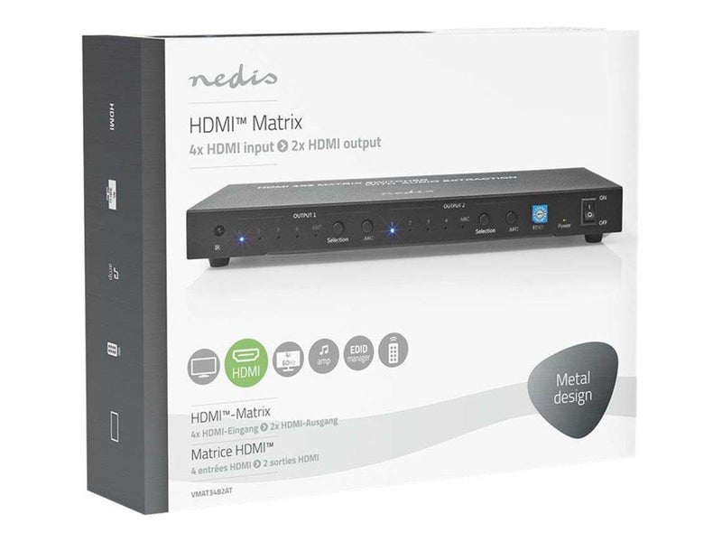 Nedis - video/audio switch - 4 x 2