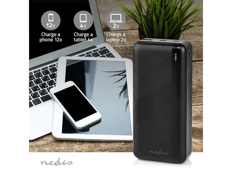 Nedis UPBK65W30000BK power bank Powerbank (Akku) - schwarz