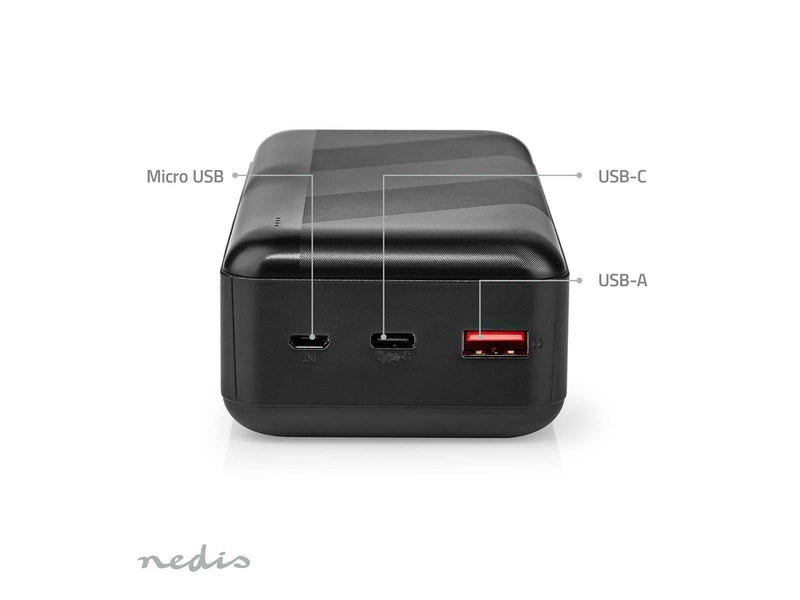 Nedis UPBK65W30000BK power bank Powerbank (Akku) - schwarz