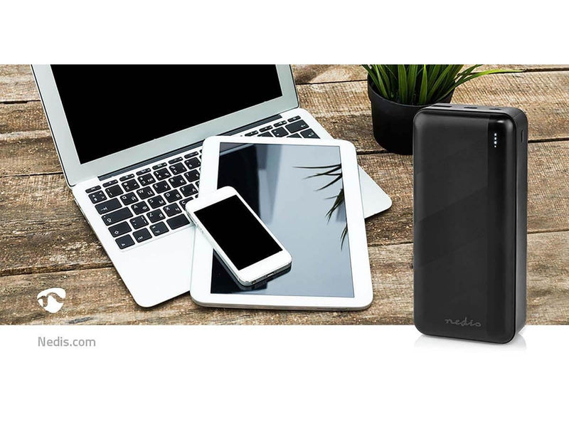 Nedis UPBK65W30000BK power bank Powerbank (Akku) - schwarz